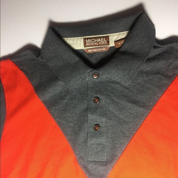 Michael Michael Kors Polo Gray/Orange - Picture 3 of 4